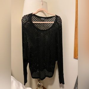 Black Mesh Sweater